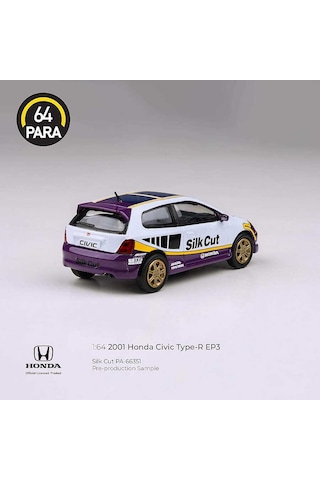 Para64 Honda Civic Type R Ep3 2001 Silk Cut Pa-66351 Çok Renkli