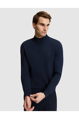 Pierre Cardin Lacivert Melanj Slim Fit Basic Kazak 50331459-vr120