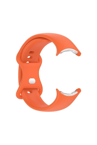 Caseonn Google Pixel Watch 5 45mm Kordon Esnek Spor Silikon Kayış Turuncu