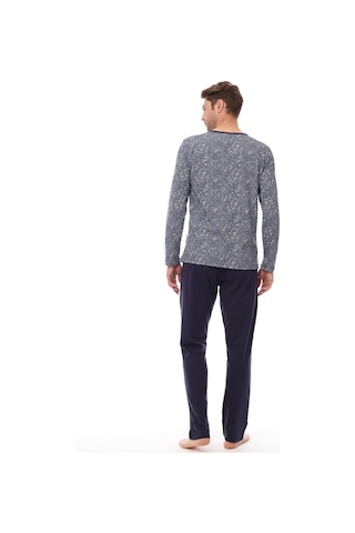 Pijadore 1535 Erkek Lacivert Uzun Kollu Pijama Takım 001