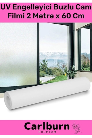 Özel Üretim İç Göstermeyen Yapışkan İz Bırakmaz Uv Engelleyici Buzlu Cam Filmi 2 Metre X 60 Cm