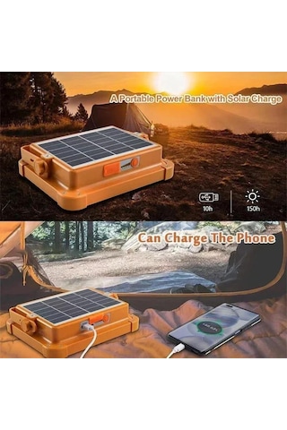 Ultra Parlak Led Solar Projektör Usb Şarj Edilebilir Kamp Feneri Su Geçirmez Dış Mekan Taşınabilir Arama Işığı Spot Işık Projektör Diğer