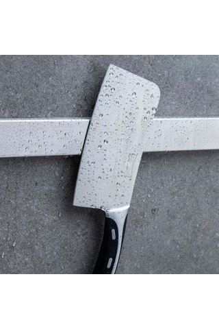 Dancemonkey Paslanmaz Çelik Bıçak Tutucu Modern Tasarım Mutfak Rafı Manyetik Bıçak Tutucu Ahşap