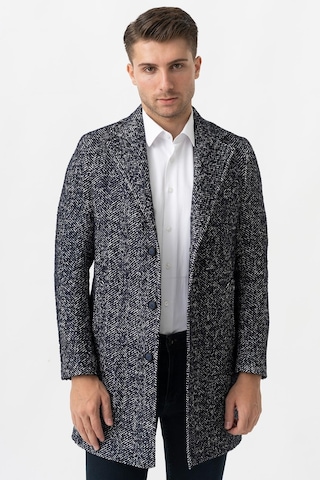 White Stone Arezzo 4025 Ceket Yaka Pamuklu Slim Fit Kaban Laci-Laci Lacivert