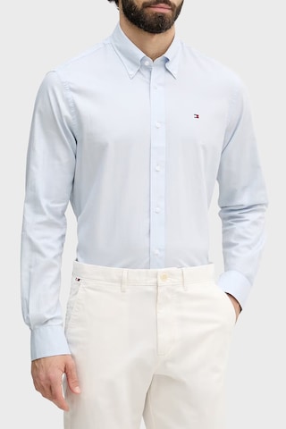 Tommy Hilfiger % 100 Pamuk Regular Fit Düğmeli Yaka Gömlek Erkek Gömlek Mw0mw42936 C14 Mavi MAVİ
