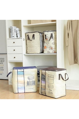 Unimarket Şeffaf Pencereli Saklama Çantası Büyük Battaniye Organizatör Için Saklama Kapları Saklama Elbise Organizatörü Fermuarlı Kulplar Ve Giysiler Için Kapaklar Dolap Yastıklar Battaniye Jfzr76