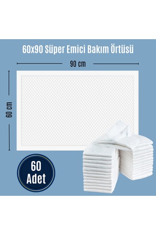 Paddlers 2x30 60 Adet Hasta Bakım Yatak Koruyucu Örtü (60X90 Boyutunda)