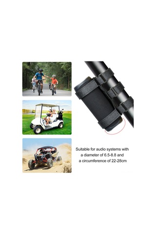 Jeemson Siyah Nilon Bluetooth Hoparlör Bağlama Kayışı - Golf, Araç, Dış Mekan İçin Ayarlanabilir Bant 35.5+19cm