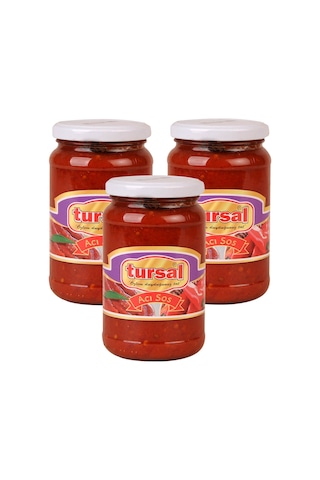 Tursal Acı Sos 380 Gr Cam X 3 Adet