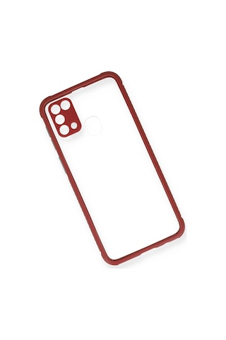 Newface Samsung Galaxy Uyumlu M31 Kılıf Miami Şeffaf Silikon Semeglbl - 56 - Fuşya