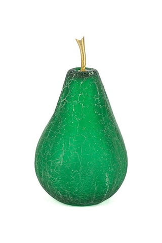 Yeşil Armut Cam Obje 17x31cm