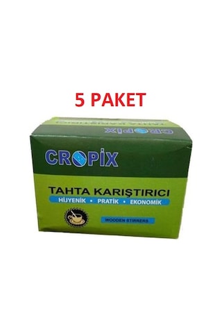 Cropix Ahşap Tahta Karıştırıcı 5 x 400'lü 10 CM