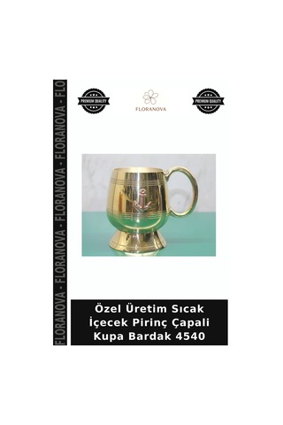 Özel Üretim Sıcak İçecek Pirinç Çapali Kupa Bardak 4540 Çok Renkli