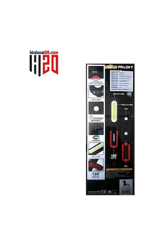 Dht 800 Lümen Mıknatıslı Kancalı Çalışma Lambası D11010004 Kırmızı - Siyah