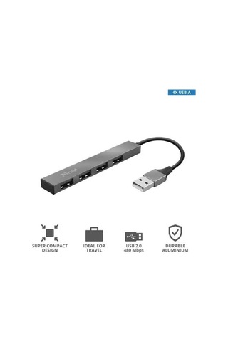 Trust 23786 Halyx 4 Port Mini USB Çoklayıcı