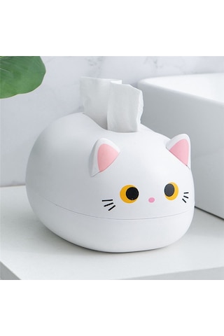 Xurunkeji Sevimli Oturma Odası Peçete Saklama Kutusu Mutfak Kağıt Kutusu Masaüstü Tuvalet Kağıdı Tutucu Banyo Yatakhanesi İçin - Siyah Siyah