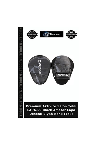 Premium Aktivite Salon Tekli Lapa-59 Black Amatör Lapa Desenli Siyah Renk Tek