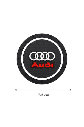 Siyah Silikon Bardak Altlığı Audi İle Uyumlu A1 A3 A4 A5 A6 Q5