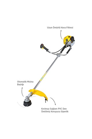 Rtrmax RTM9632SET Benzinli Yan Tip Tırpan + Eldiven + Tırpan Misinası 3'lü Set