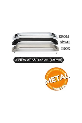 Göksu İnox Metal Mutfak Dolap Kulpları, Çekmece Kapak Kulbu, Mobilya Kulp 96 Mm 155 x 230 MM (Büyük Boy)