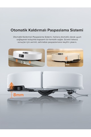 Roborock Q8 Max Pro Akıllı Robot Süpürge  Beyaz
