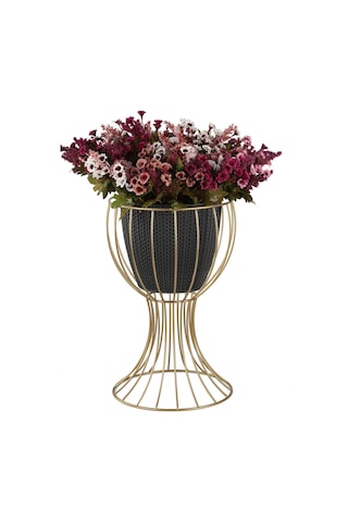 Anafor Saksılık Eskitme 43 Cm Siyah Saksı