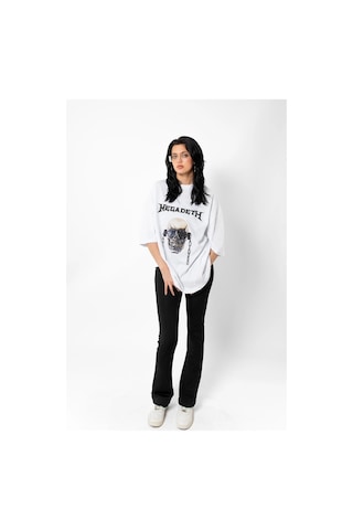 Startmore Megadeth Baskılı Beyaz Unisex Oversize Beyaz