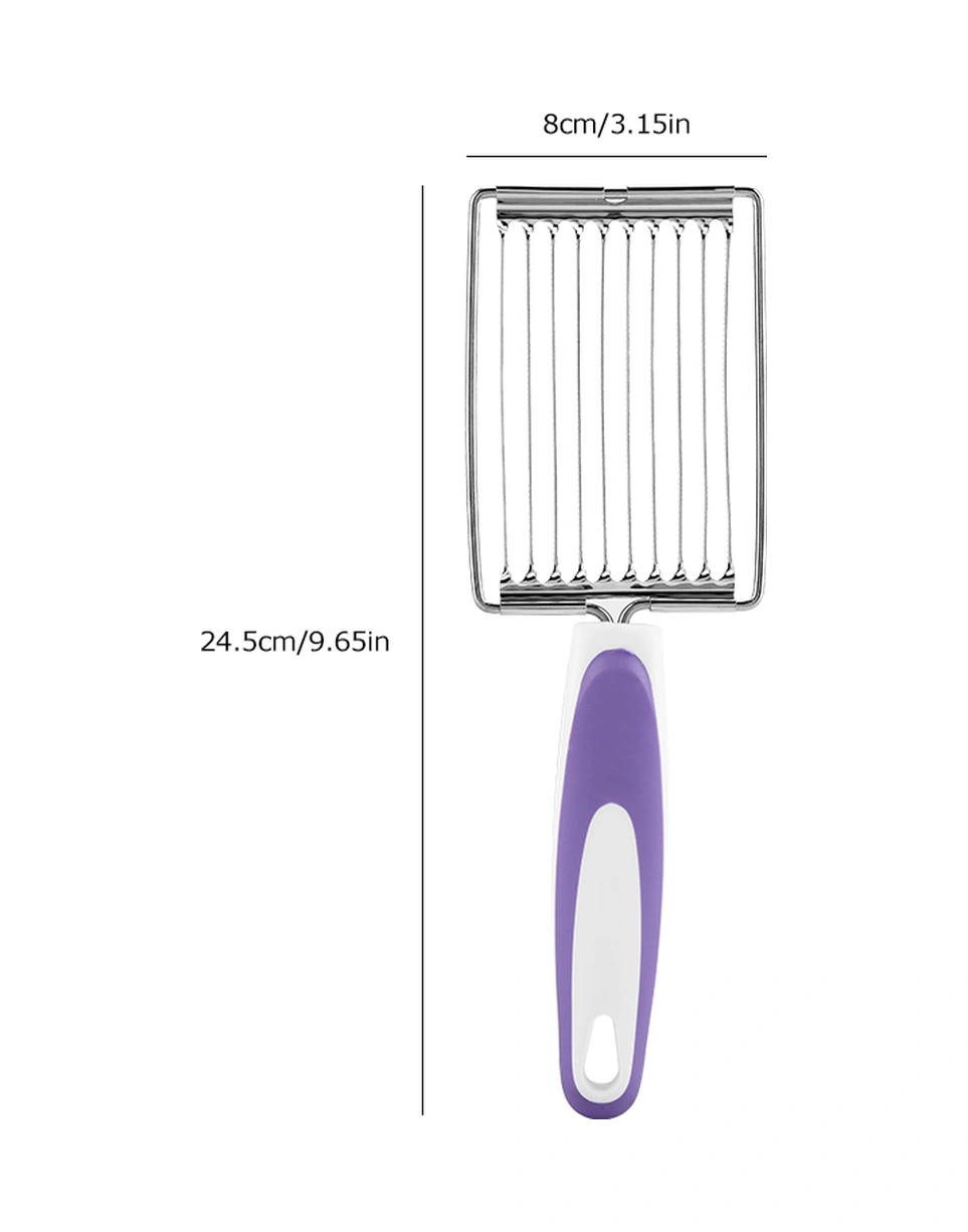 Xiyyadms Stainless Steel Multifunctional Gıda Dilimleyici - Ham, Peynir, Misket Et Ve Daha Fazlasını Eşit Dilimlere Ayırır - Ergonomik Anti-kayma Kolu - Mutfak Aleti Mavi Mavi
