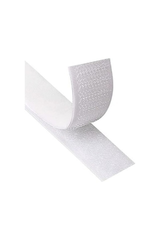 Beyaz Cırt Cırtlı Bant 2 Çift Taraflı Amerikan Fermuarı 2 Cm