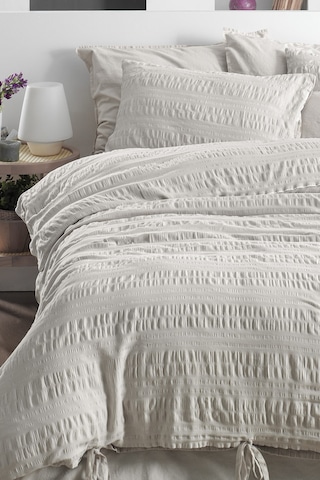 Sarev Leon Bej Çift Kişilik %100 Pamuk Mood Comfort Nevresim Takımı Bej