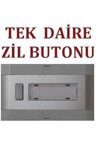 1 Adet  Tekli Alüminyum Sıva Üstü Zil Butonu-1'li Zil Butonu