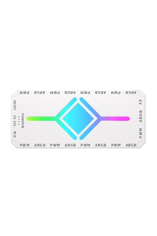 Atheron 9+9 Port Pwm Argb Fan Kontrolcü 5v 3 Pin Senkron 4 Pin Pwm Kablosuz Kumandalı Manyetik Fan Hub Beyaz Beyaz - Argb