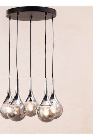 Mudo Home Sophıe 5li Füme Sarkıt Gümüş
