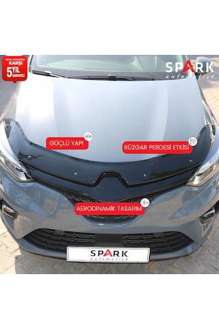 Renault Clio 5 2020- Yılı Ve Sonrası Uyumlu Kaput Rüzgarlığı 3mm