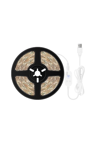 Youtek Usb Pır Hareket Sensörlü Işık Şeridi 3m 6500k Soğuk Beyaz Ip65 Su Geçirmez Led Lambası