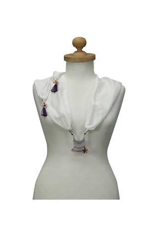 E38 El İşçiliği İğne Oyası Fular 142 Cm - 6057 Çok Renkli