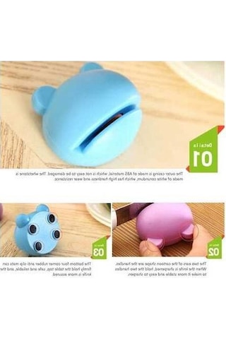 Ulzyvf Tasarım Mavi Karikatür Bıçak Seti 2 Adet, Pratik Fonksiyonlar