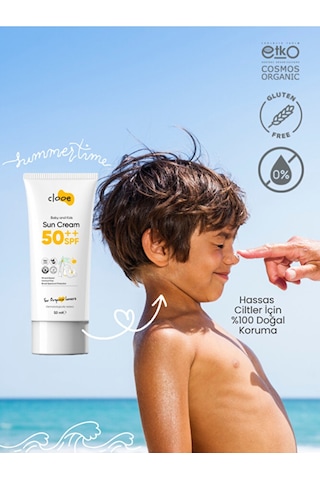 2'li Organik Vegan Hipoalerjenik Glutensiz 50 ML Spf Güneş Kremi 50ml Clooe