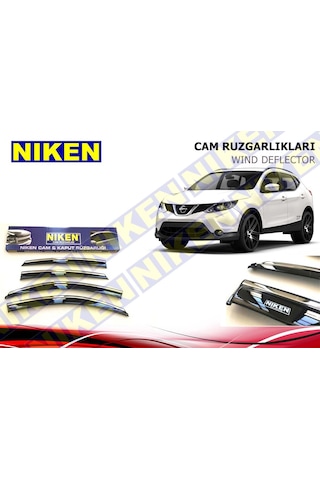 Nissan Qashqai 2014 - 2020 Niken Kromlu Cam Rüzgarlığı Krom