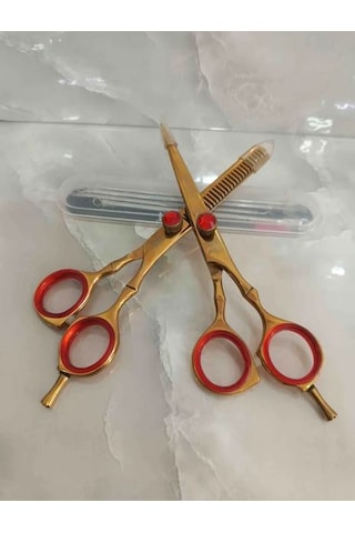 Smp Berber Makası 6 Inç 2 Li Set Kesim Makası Efile Ara Makası Kuaför Salon