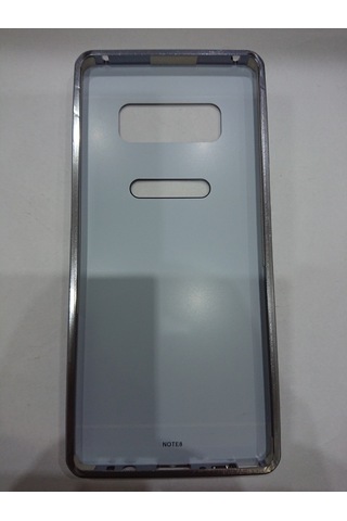 Samsung Uyumlu Note 8 Android Cep Telefon Metal Çerçeve Ayna Kapak Siyah