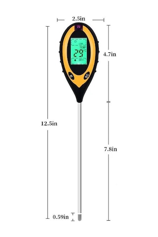 Youmex Toprak Ph, Nem Ve Işık Test Cihazı - 4 Fonksiyonlu, Batarya Gerektirmeyen, Bahçe Ve Çiftlik Bitkileri İçin