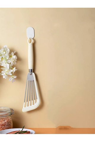 Stil'nyj İ Udobnyj Dom Çatal Silikon Ve Çelikten Yapılmış Mutfak Spatulası, Çiziklerden Koruma 175162415 Beyaz