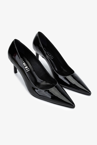 Valmenti Kadın Hakiki Deri Siyah Rugan Topuklu Ayakkabı 492 55668 Bn Ayk Sk25-26 Sıyah Rugan Siyah Rugan