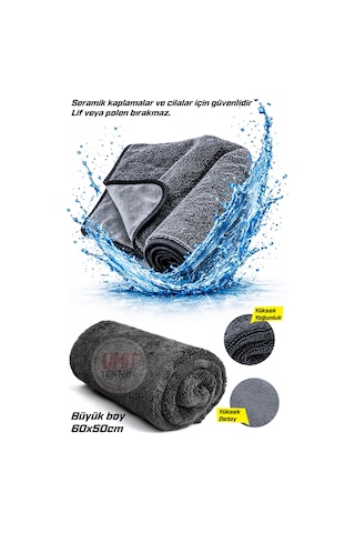 Premium Twiss 60x50 Mikrofiber Oto Kurulama Havlusu Mikrofiber Oto Kurulama Havlusu