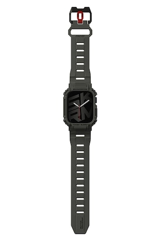 Watch 7 45mm Uyumlu 2in1 Tpu Kasa Koruyuculu Silikon Kordon Skinarma Mecha Yeşil Yeşil