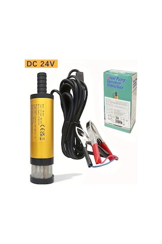 Xuweiwei 24v 38mm Altın Dc 12v 24v Su Altı Elektrikli Pompa Dizel Ve Su İçin Alüminyum Alaşımlı Kabuk 12ldakika Yakıt Transfer Pompası