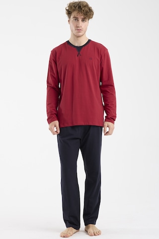 Sementa Bisiklet Yaka Uzun Kol Pijama Takım - Bordo Bordo