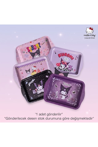 Bakgelal Kuromi Lisanslı Mini Metal Tepsi 24x14 Cm Takı, Aksesuar Ve Sunum Tepsisi - 9019234526133