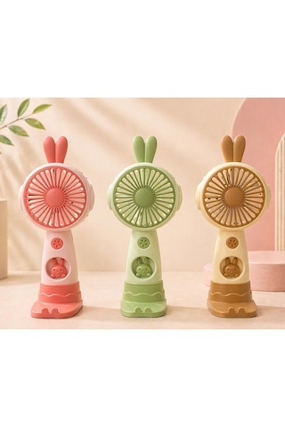Mini Şarjlı El Fanı 3 Kademeli Usb Taşınabilir Sessiz Masaüstü Fan 19 Cm